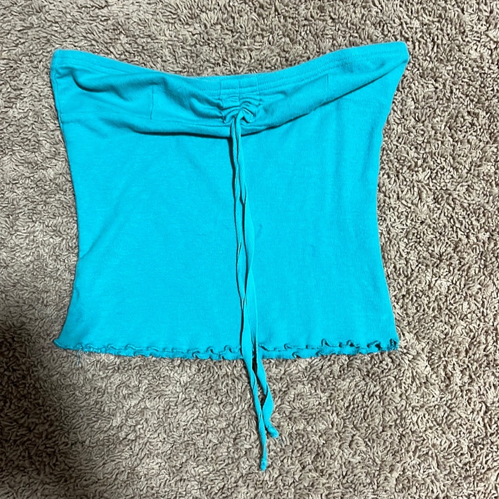 Blue tube top/skirt